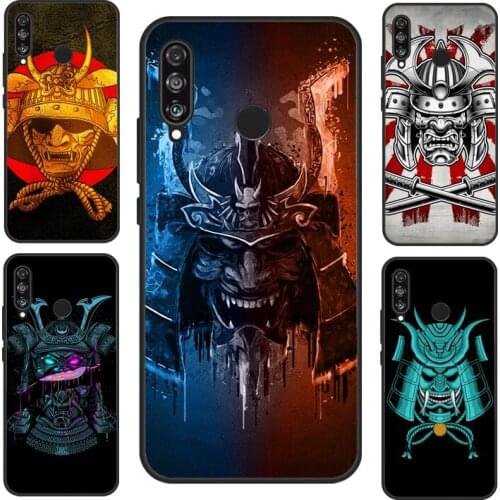 Oni Samurai Mask Case For Huawei P Smart 2019 2021 Nova 5T Mate 20 Lite P20 P30 P40 Honor 20 Pro 8X 9X 10i
