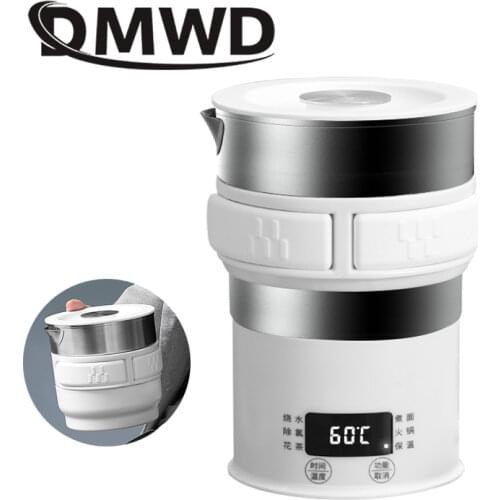 DMWD Dual Voltage Travel electric Heating Kettle MINI teapot cup water heater Portable stainless steel tea pot boiler 110V-230V