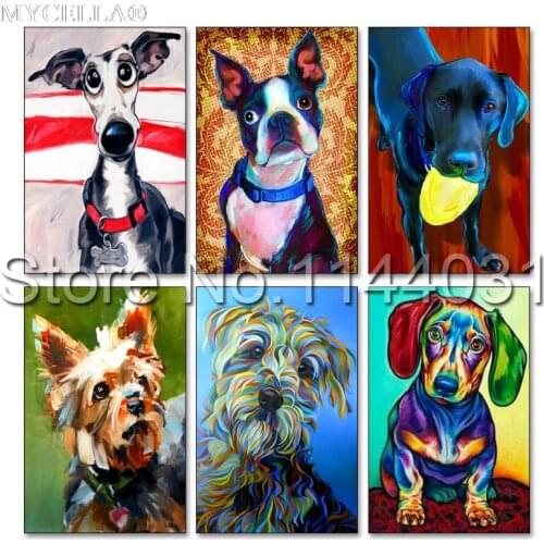 Evershine Full Square Diamond Painting Dog 5D DIY Diamond Embroidery Animals Colorful Cross Stitch Picture Of Rhinestones Art