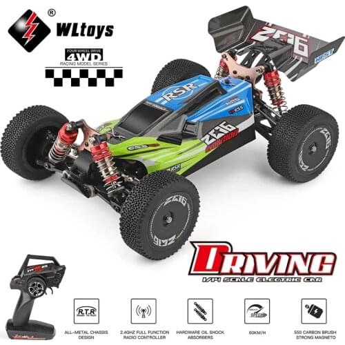 RC HOBBY 144001 1/14 2.4G Racing Remote Control Car Competition 60 km/h Metal Chassis 4wd Electric RC Formula Car USB Charging