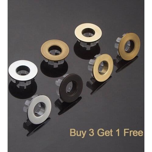 Copper Sink Overflow Cover,Sink Drain Cap Replacement,Overflow Ring for Bathroom Basin Sink Hole Drain Covers Tidy Insert