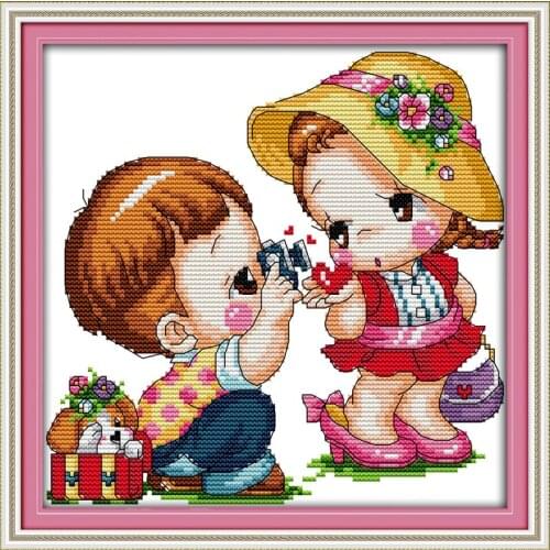 Take photos cross stitch kit 14ct 11ct count print canvas stitches embroidery DIY handmade needlework plus