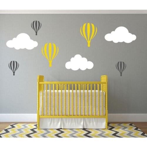 Hot Air Balloon Nursery Wall Decals Living Room Bedroom Home Decoration Removable Vinyl DIY Style Sicker Clouds For Wall ZA849