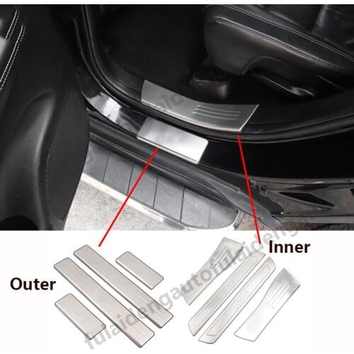4pcs For Jeep Grand Cherokee 2014-2020 stainless steel Door Sill Scuff Plate Guard Mouldings Protector Trim Car Styling