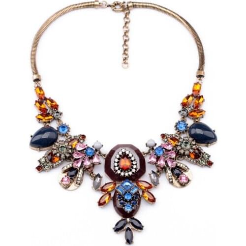 Bulk Price New Factory Direct Sale Antique Gold Color Snake Chain Best Friend Bohemia Plant Necklace