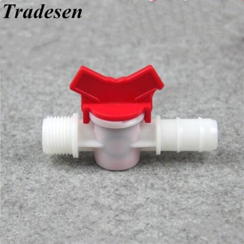 1Pc 4-25mm to 1/2" Male thread Control Valve Garden Water Drip Irrigation Fittings Agriculture Tools Plastic Garden Tube Switch