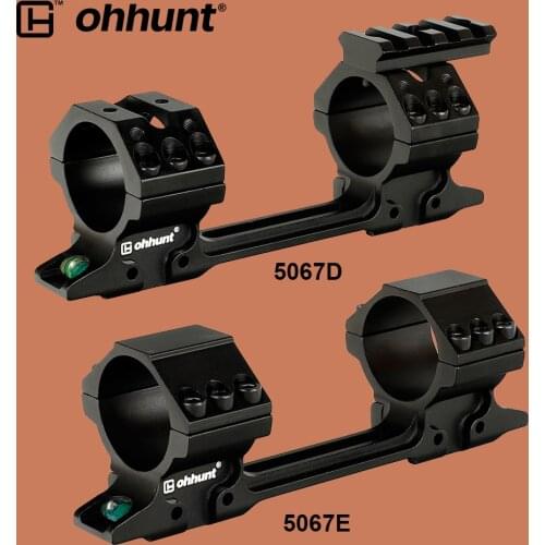 Ohhunt Hunting Scope Mount 25.4mm 30mm Rings Bi-direction Dovetail Base with Gasket and Bottom Bubble Level for Riflescope Sight