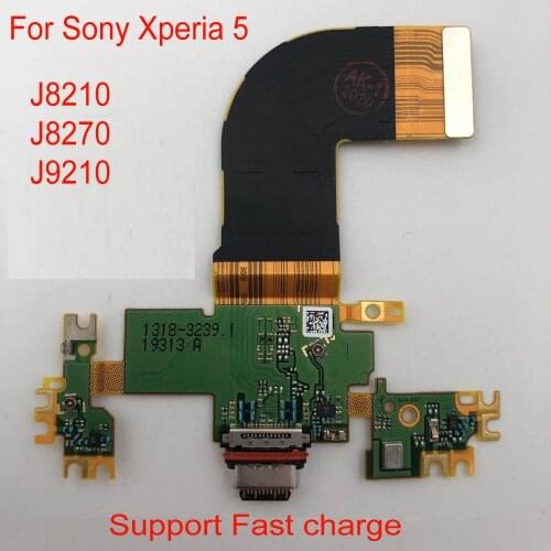 Original Full IC For Sony Xperia 5 X5 J8210 J9210 J8270 Type-C USB Plug Charging Port Fast Charge Board Flex Cable Mobile Parts