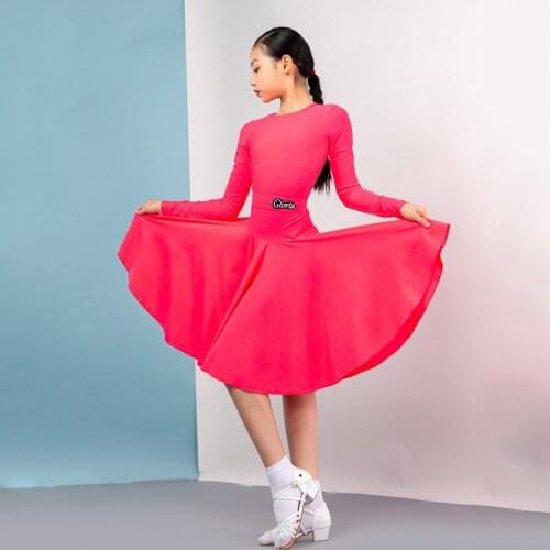 Latin Dance Dress For Girls Standard Competition Dresses Long Sleeve Stage Costume Salsa Dance Outfit Tap Dance Wear JL2194
