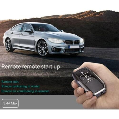 Hot Car Alarm System Remote Control Engine Ignition Kit Push Start-Stop Button To Start Stop Auto Central Lock Keyless Entry