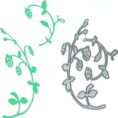 Vine Bud Plant Pattern Metal Cutting Die For Scrapbooking Handmade Card Album Bottom Decoration Paper Craft Cutter