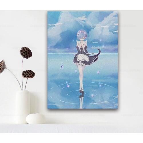 Rem Re Zero Anime Poster Canvas Wall Art Decoration Prints for Home Bedroom Girl Room Decor Painting For Gift