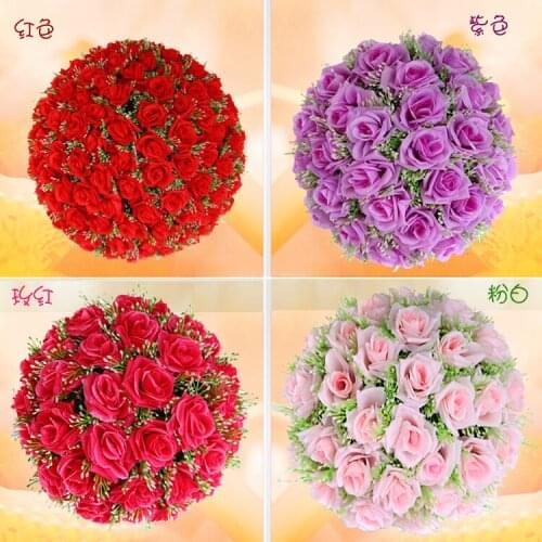 Encryption wedding rosa flower bouquet silk flower wedding decoration plastic flower marriage decoration