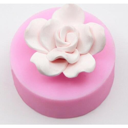 3D Rose Flower Shape Silicone Soap Molds Making Chocolate Mould Tray Handmade Making DIY Flower Candle Mold Soap form