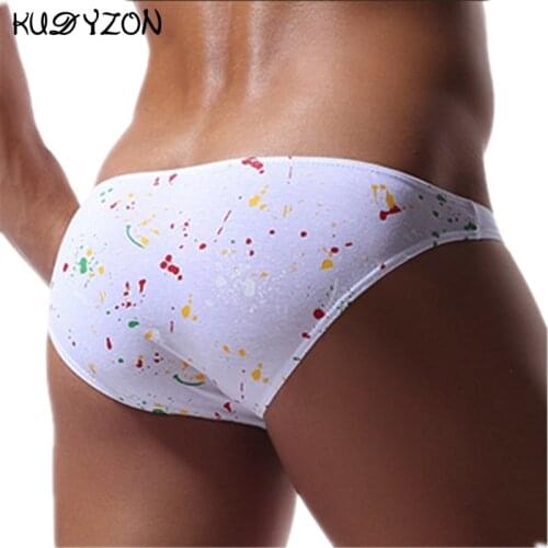 Sexy Underwear Mens Cotton Printed Briefs Men Briefs Cuecas Masculina Breathable Underpants Jockstrap Bikini Male Panties