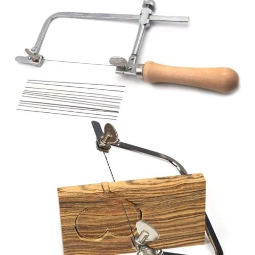 High Quality Coping Saw Frame Deluxe Coping Frame Replacement Blades Wooden Handle of Jewelry Saw Frame Hand Tools