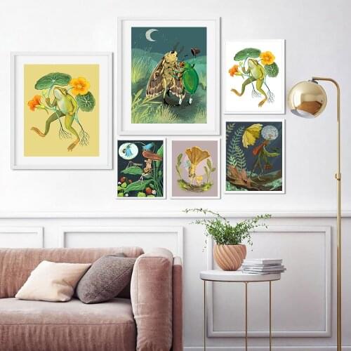 Animal Creative Canvas Painting Baby Gift Wall Art Print Picture For Kids Room Frog Nursery Decor