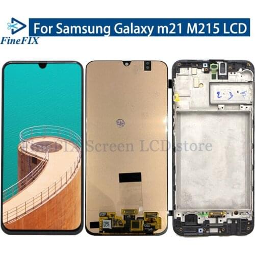 6.4" For Samsung Galaxy m21 M215 LCD Display touch Screen Digitizer Assembly Replace with frame For Samsung m215 M215F LCD