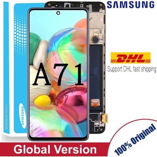 100% Original AMOLED Replacement Part for Samsung Galaxy A71 LCD Touch Digitizer Assembly A71 Display A715 A715F A715FD