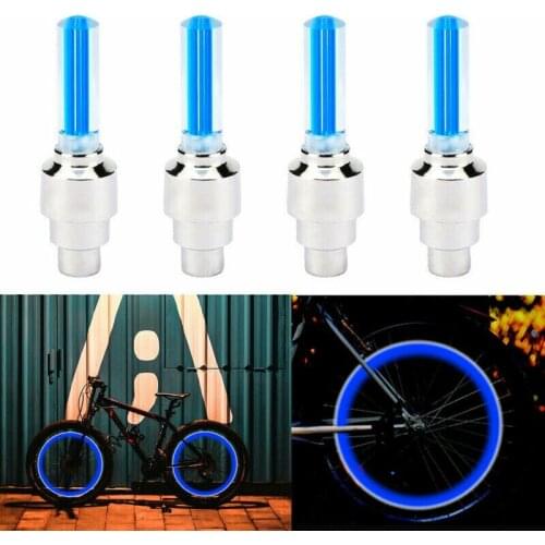 1PC Battery-free Bicycle Wheel Light Mountain Bike Light Tire Valve Cap Spoke LED Light Motorcycle Wheel Light Night Driving