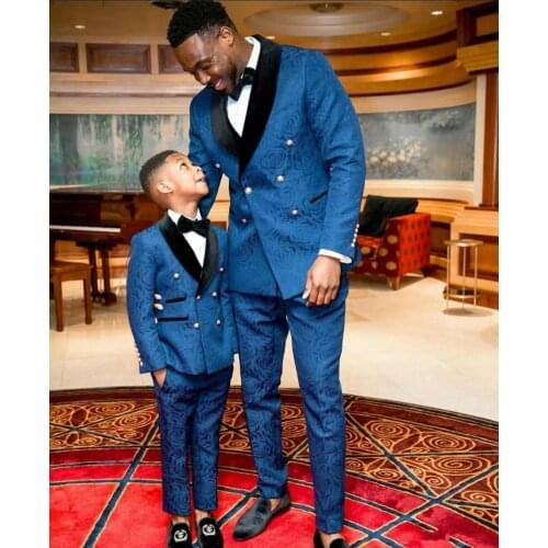 2020 Fashion Floral Pattern Wedding Tuxedos Mens Shawl Lapel Double Breasted Groom Wear Formal Party Prom Men Suit Blazer 2 Pcs