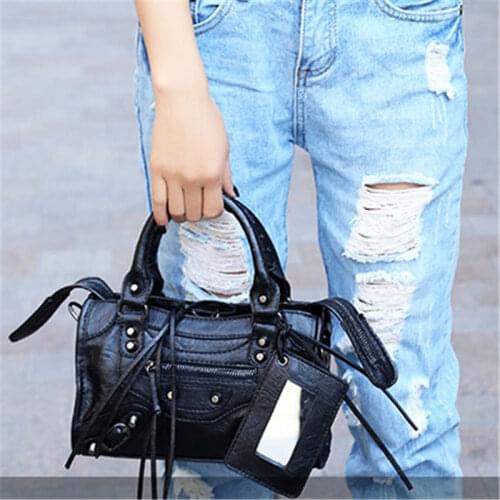 Soft Nubuck France Motorcycle Crossbody Bags New Arrival Europe Matte PU Leather Vintage Women Handbags Female Shoulder Bags