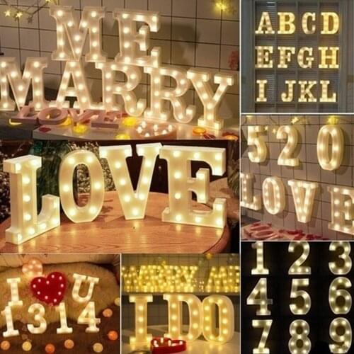36 Styles Christmas Alphabet Letter LED Light Bulbs Lamp Decoration Wedding Party Display Night Light Christmas Gift