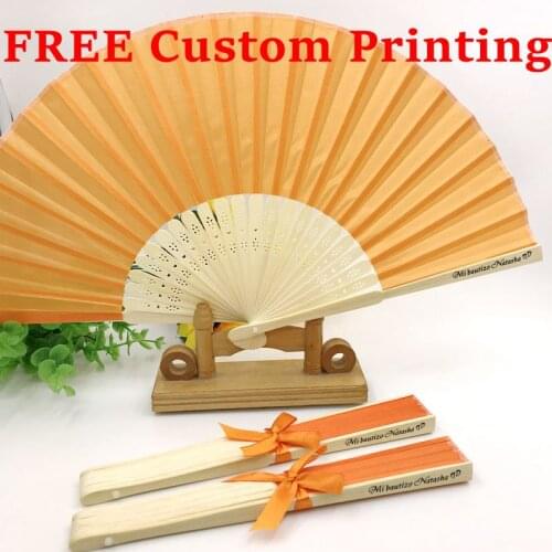 96PCS Wedding Fan with Ribbon Bow Custom Printing Bride&Grooms Name and Date Unique Speical Gift to Guest Drop Shipping Accept