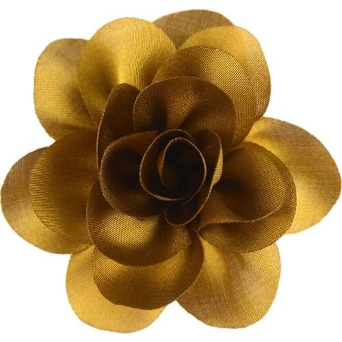 DIY 5.5 CM Clothing Accessories Fabric Chiffon Handmade Flowers for Women Kids Hair Decor 9 Colors