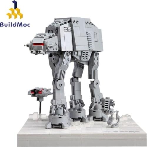 Buildmoc Space Wars Movie At-at Assault On Hoth Mini Empire Walker Transport Vehicle Building Block Model Children Toy Gift