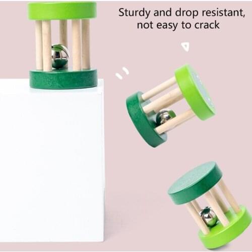 Wooden Bell Rattle Infant Learning Toy Interactive Toy Musical Toy Gift for Baby 97BC
