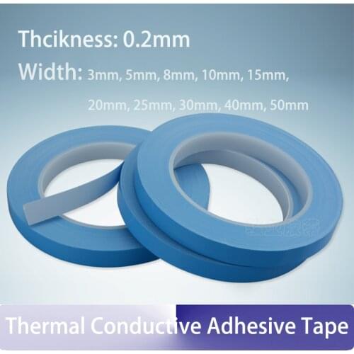 Length 25m Transfer Double Side Thermal Conductive Adhesive Tape for High Power LED Module Chip PCB Heatsink CPU Heat Conduct