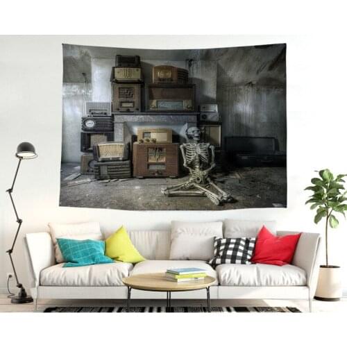 India Mandala Tapestry Wall Hanging Skull Tapestry Beach Bedspreads Skull Blanket Towel Hippie Tapestry Psychedelic Wall