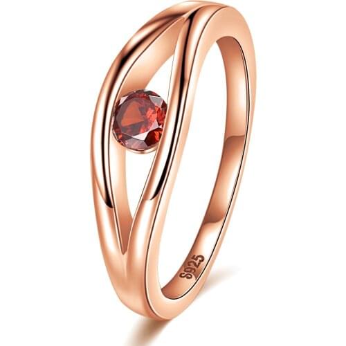 Strollgirl 925 Sterling Silver Personalized Engraved Name Birthstone Two Color Plated Rings for Women Custom Party Jewelry Gift