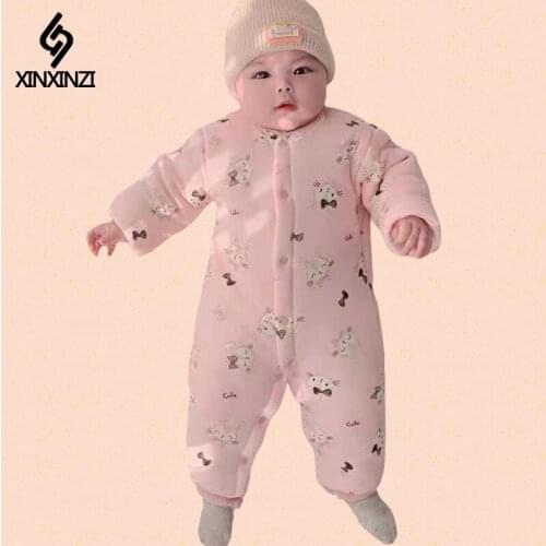 Newborn Baby Spring Winter Clothes Infant Jacket for Girls Jumpsuit for Boys Soft Flannel Bebe Romper Baby Clothes 0-18 Month