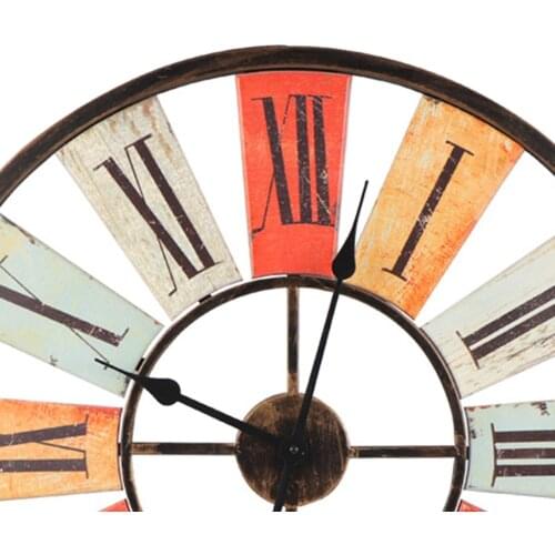 Metal Wall Clock Battery Operated Bedroom Kitchen Clocks Non-ticking Watch