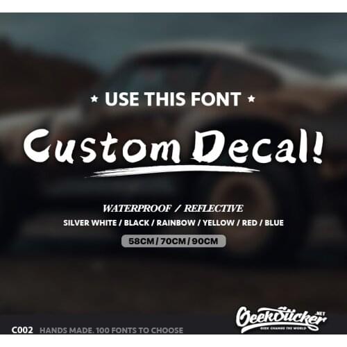 Geeksticker Custom TEXT Script Car Front Window Windshield Decal Sticker JDM Graphic Vinyl Stickers for Mazda 3 6 RX7 RX8 MZ3