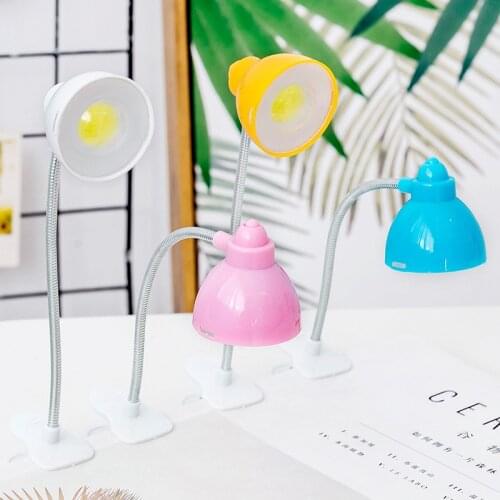 Foldable Touch Table Lamp Clip On Desk Student Study Reading Lamp USB Charging Plug-in White Warm Eye Protection Table Light