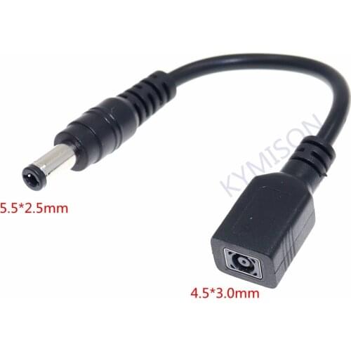 DC 4.5*3.0mm Female to 5.5*2.5mm Male DC Power Jack Plug Adapter Connector cable cord for Asus Lenovo Laptop