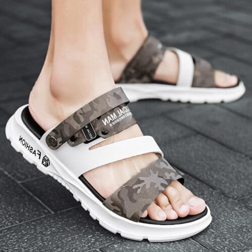 Summer Sandals 2021 Men Fashion Beach Sandals Outdoor Walking Men Footwear Comfortable Casual Shoes Two Ways Wearing