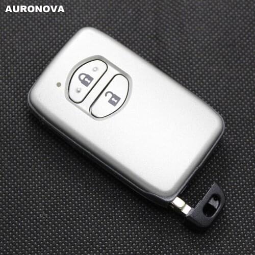 AURONOVA New Smart Key Shell for Toyota Crown Corolla Camry Rav4 Reiz Prado 2 Buttons Remote Car Key Case