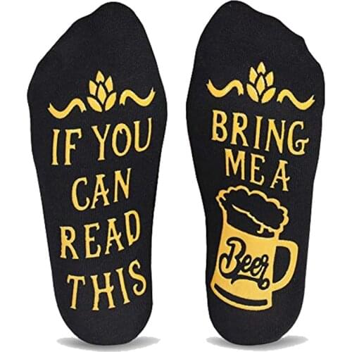 Custom Wine Socks If You Can Read This Bring Me A Beer Autumn Spring Winter 2019 Halloween Christmas Gift Sock Dropship