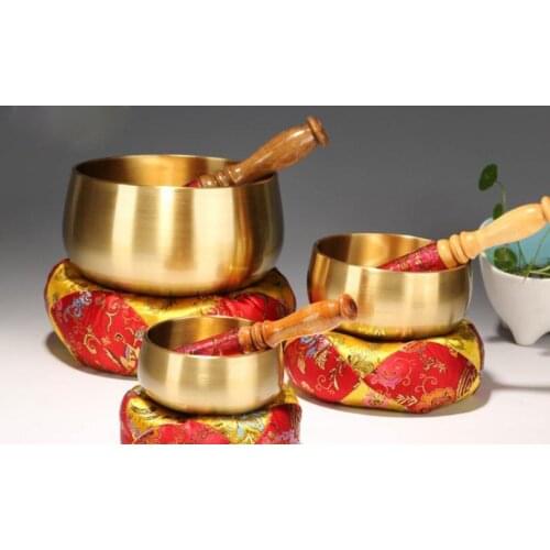 High quality Buddhist monks brass copper bowl zen Buddhism monk shaolin temple multiplier lay musical instrument