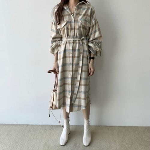 Модные платья в клетку YSBFALNZ China At AliExpress