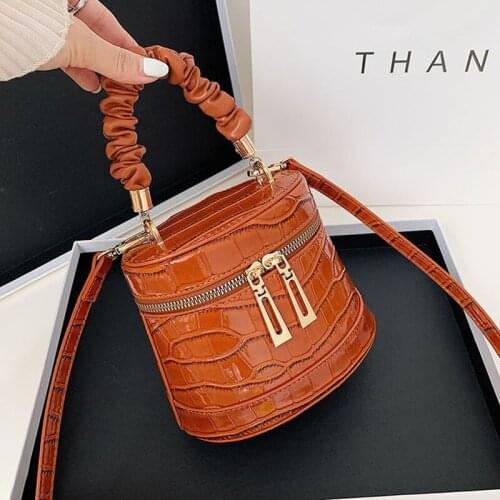 Fashion Design Girls Bucket Crossbody Bag Small Womens Designer Travel Handbag Soft Wild PU Satchel Shoulder Tote Bag X169H