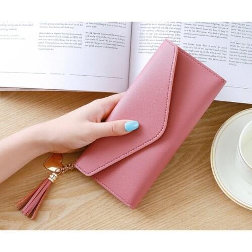 Women Wallets Purses Heart Pendant Long Wallets For Ladies Girl Money Pocket Card Holder Female Wallets Phone Clutch Bag