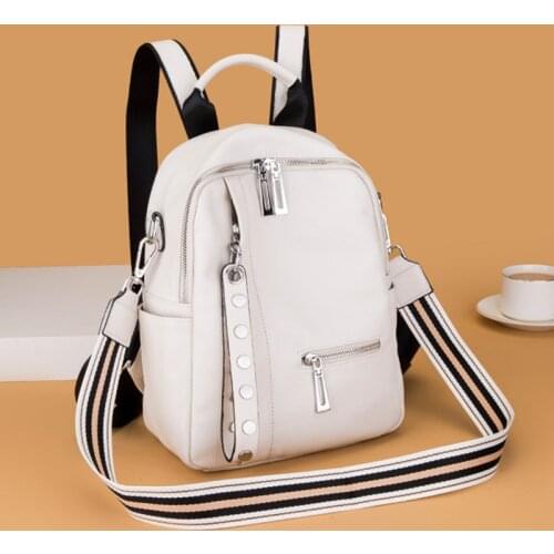 Women Soft Natural Cowskin Backpacks Genuine Leather Female Shoulder bags Fashion Travel Ladies Backpack Casual Girls Back Pack
