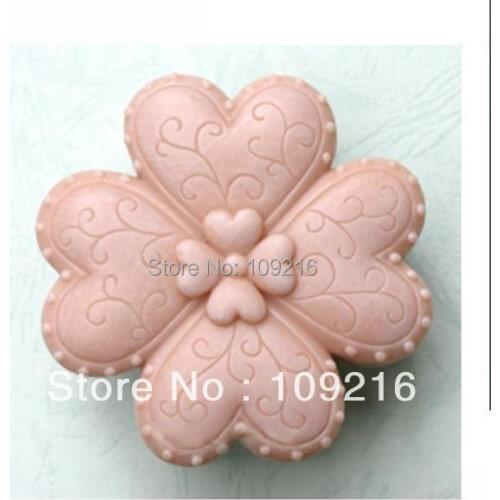 1pcs Lucky Heart (50360) Silicone Handmade Soap Mold Crafts DIY Mold