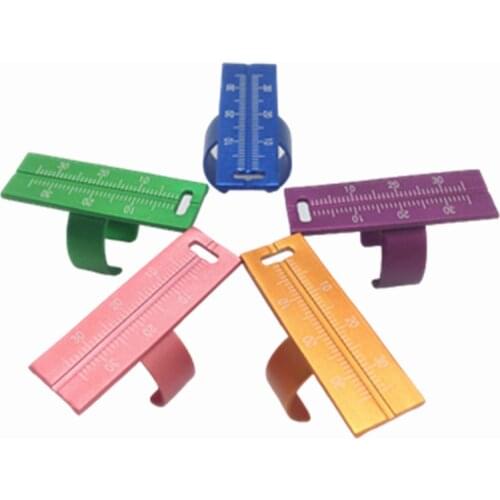 1PCs Dental Instrument Aluminium Alloy Colorful Dentistry Ring Ruler Root Canal Measuring Tool for Endodontic Dentist Tools