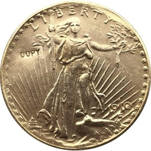 1910-S $20 St. Gaudens Coin Copy